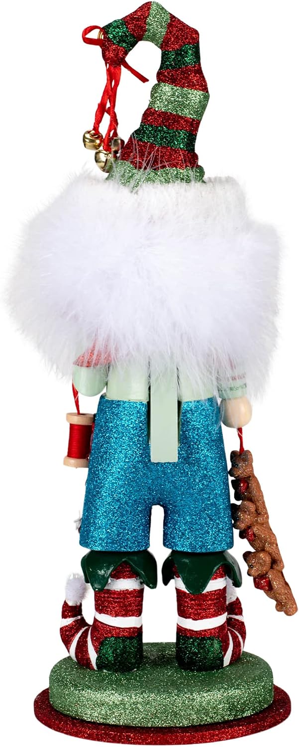 15-Inch Hollywood Elf with Teddy Bear Nutcracker