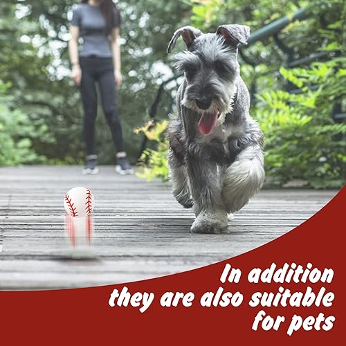 Miniatura 6 de Paquete de 30 mini pelotas de béisbol juguetes de béisbol a granel juguetes de béisbol de goma para niños y adultos bolas de decoración de fiesta