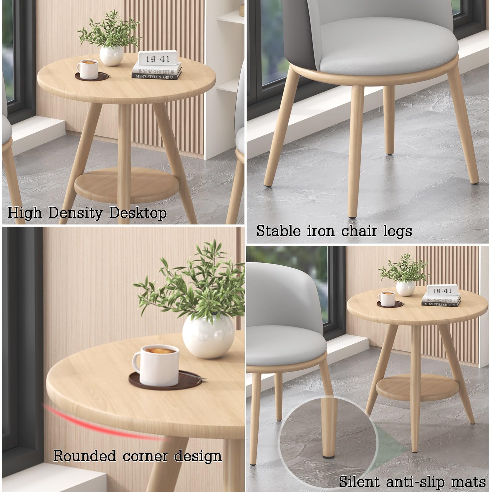 Moderner Einfacher Verhandlungstisch Und Stuhl-Kombination Für Empfang, Esstisch Mit Stühlen, Verhandlungstisch, Freizeit, Kleiner Runder Tisch, Für Kaffeehaus Und Milchtee-Laden ( Color : Linen-06 ,