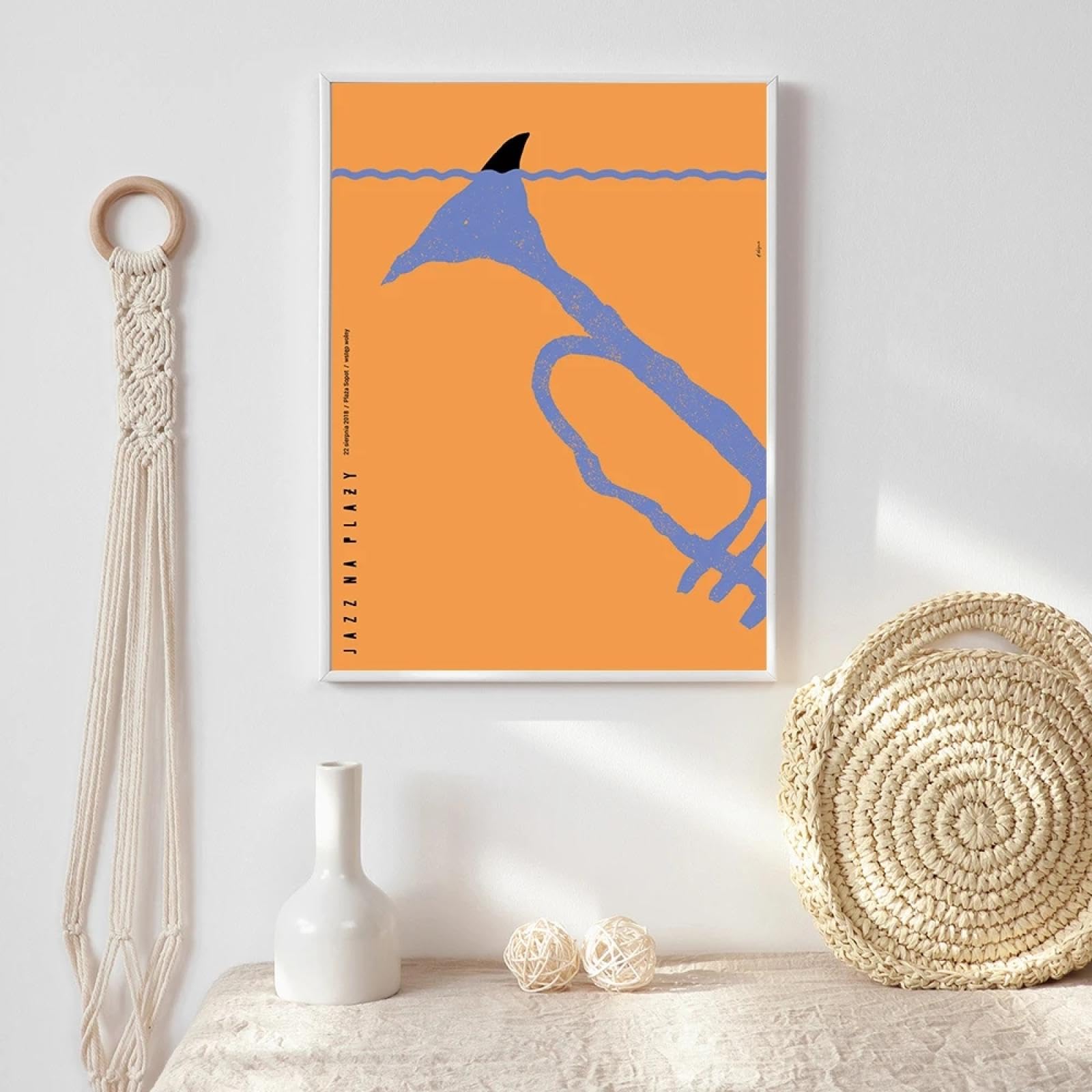 MAIMANG Famosi poster e stampe di musica jazz, strumenti musicali, dipinti su tela, quadri da parete per la decorazione del soggiorno, cornice 60x80cm