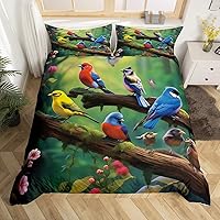 Vista 20 de Erosebridal Juego de ropa de cama con diseño de árbol de la vida, tamaño Queen para niños y niñas, diseño bohemio exótico de mariposa, funda