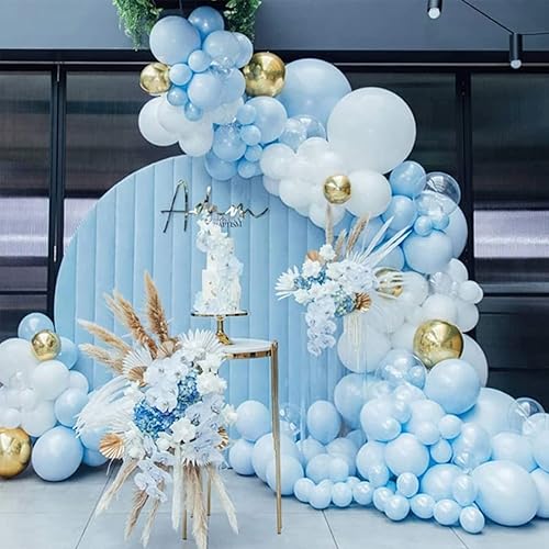 Miniatura 2 de 50 globos azules de 12 pulgadas y globos dorados 50 piezas de 12 pulgadas