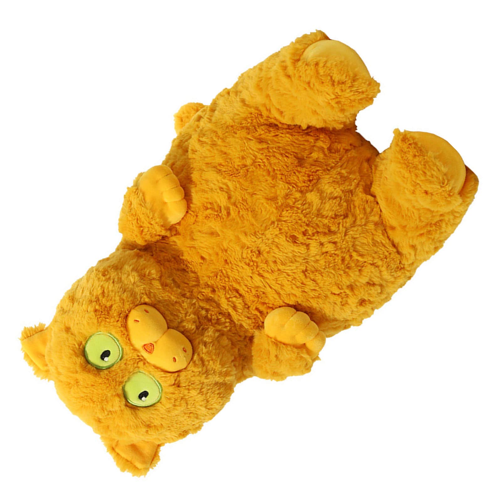 lyrlody Juguete de Peluche para Gato, Almohada Corta de Felpa para Gato, 400g, Relleno Completo, Diseño de Mirada Fija, Juguete de Gatito de Peluche Suave para Cama, sofá, Siesta, Decoración del