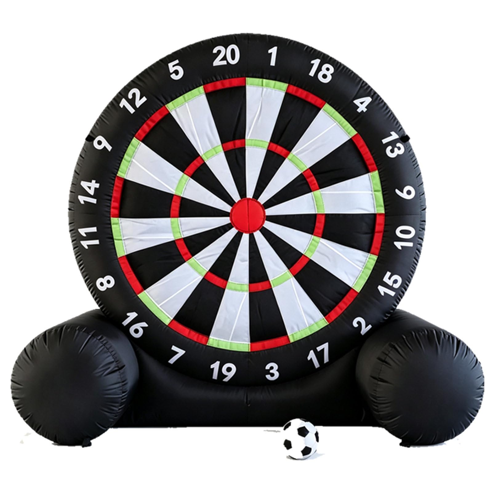 Dardo Hinchable De FúTbol, Juego Hinchable De Dardos De FúTbol, con Soplador De 370 W Y 8 Pelotas, para Juegos Deportivos En Patios, Gimnasios Y Campamentos Escolares A-4M