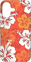 Vista 1 de Carcasa para iPhone 17 con diseño de flores hawaianas tropicales de hibisco naranja Y2K