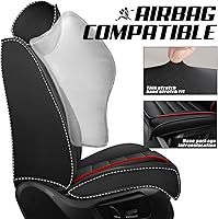 Vista 4 de Funda de asiento de cuero personalizada para Nissan Murano 2003-2026, protectores de asiento de cuero impermeables, fundas de asiento de máxima