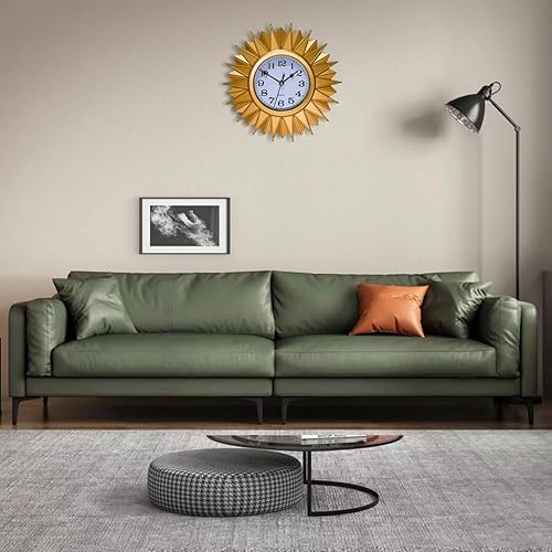 Miniatura 8 de Relojes de pared con pilas, reloj de pared analógico pequeño clásico dorado de 10 pulgadas para cocina, oficina, baño, dormitorio