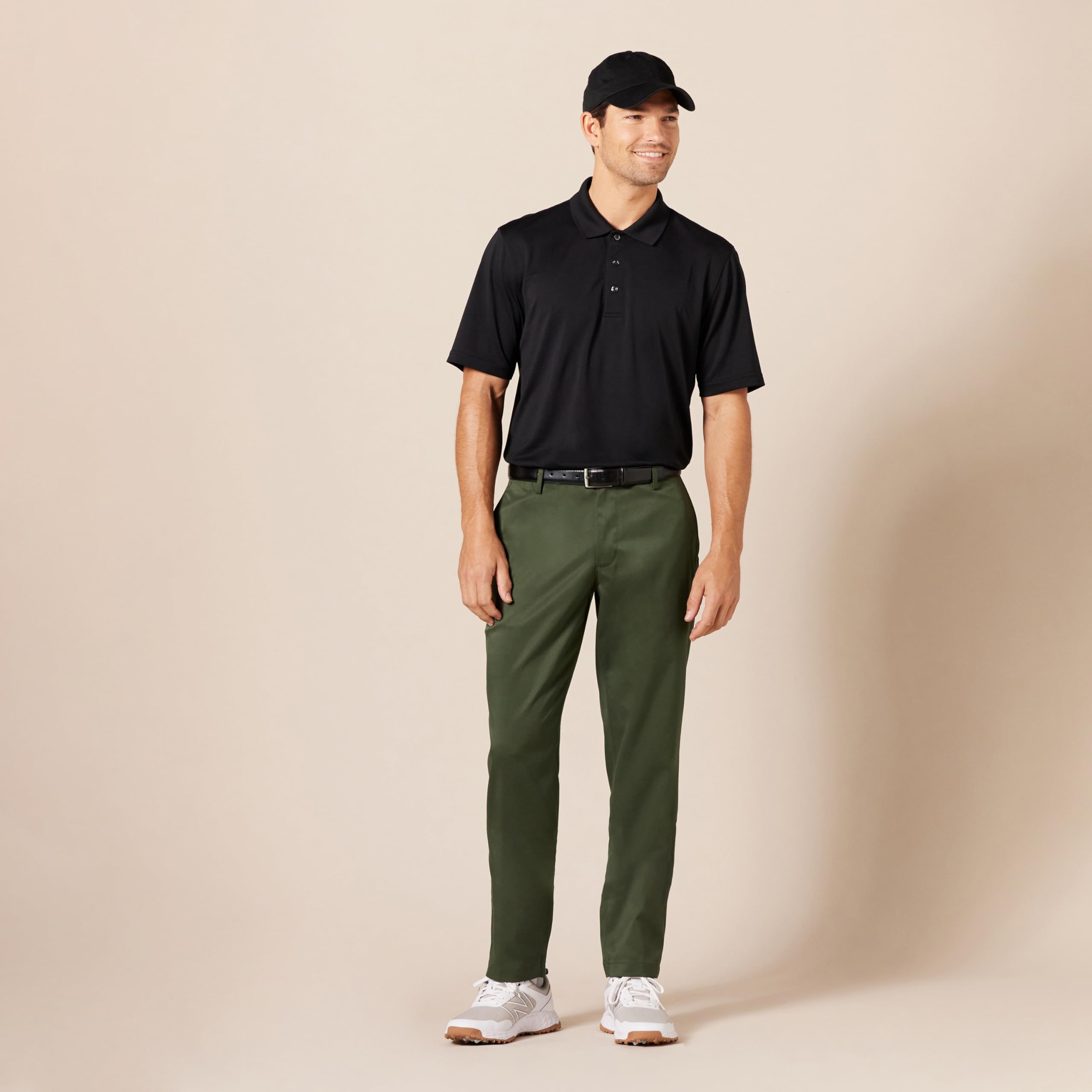 Amazon Essentials Pantalones elásticos de Golf y Corte Deportivo (Disponible en Tallas Grandes y Largos Especiales) Hombre
