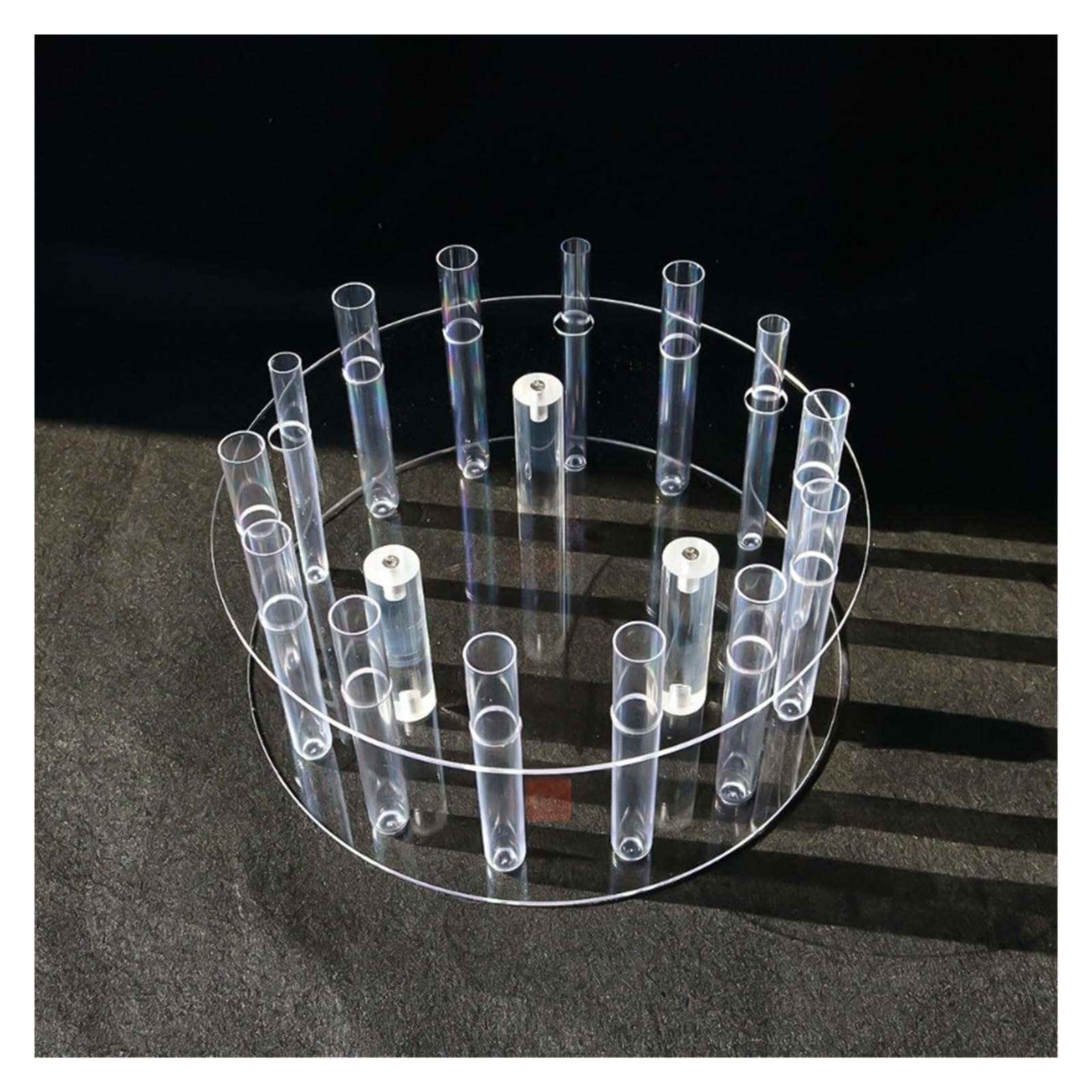 Soporte redondo transparente para tartas, bandeja de postre de boda y fiesta, 30 cm, decoración de corona de flores, herramientas grandes para eventos y celebraciones