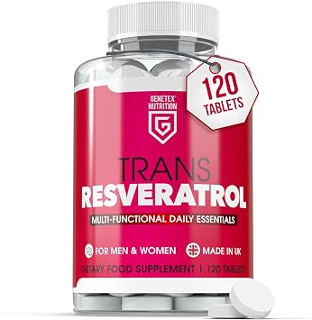 Trans Resveratrol Supplement   120 Tablets   Powerful Antioxidant, Multi-Functional Daily Essential for Men & Women   Supports Overall Well-Being   Made in the UK
