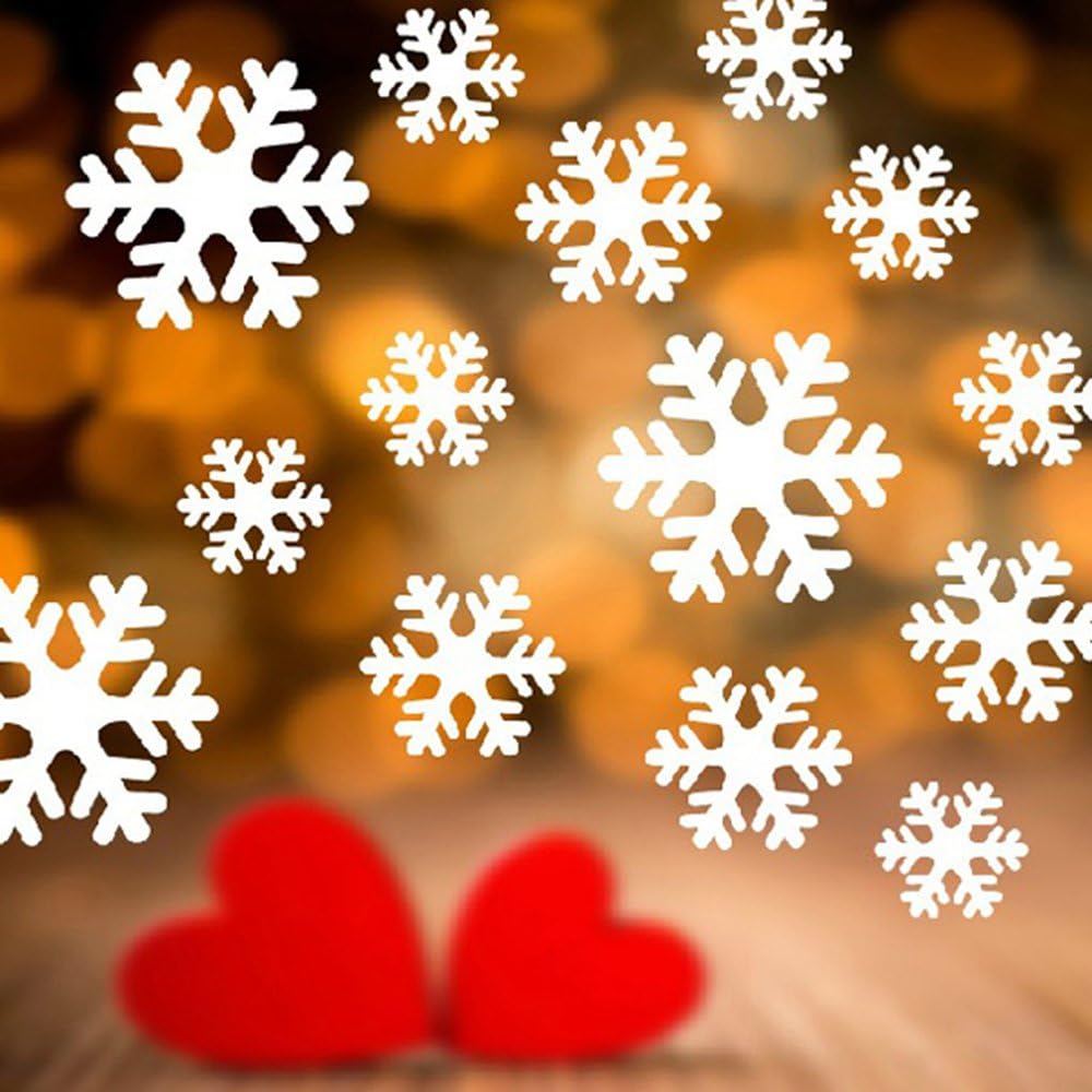 Amazon Bennyue クリスマス 飾り ウォールステッカー クリスマス 壁紙 雪 雪の結晶 壁紙 シール 窓 壁飾り インテリアステッカー パーティー グッズ 装飾 デコレーション オーナメント 飾り付け キラキラ おしゃれ 16 32セット 32セット ウォールステッカー