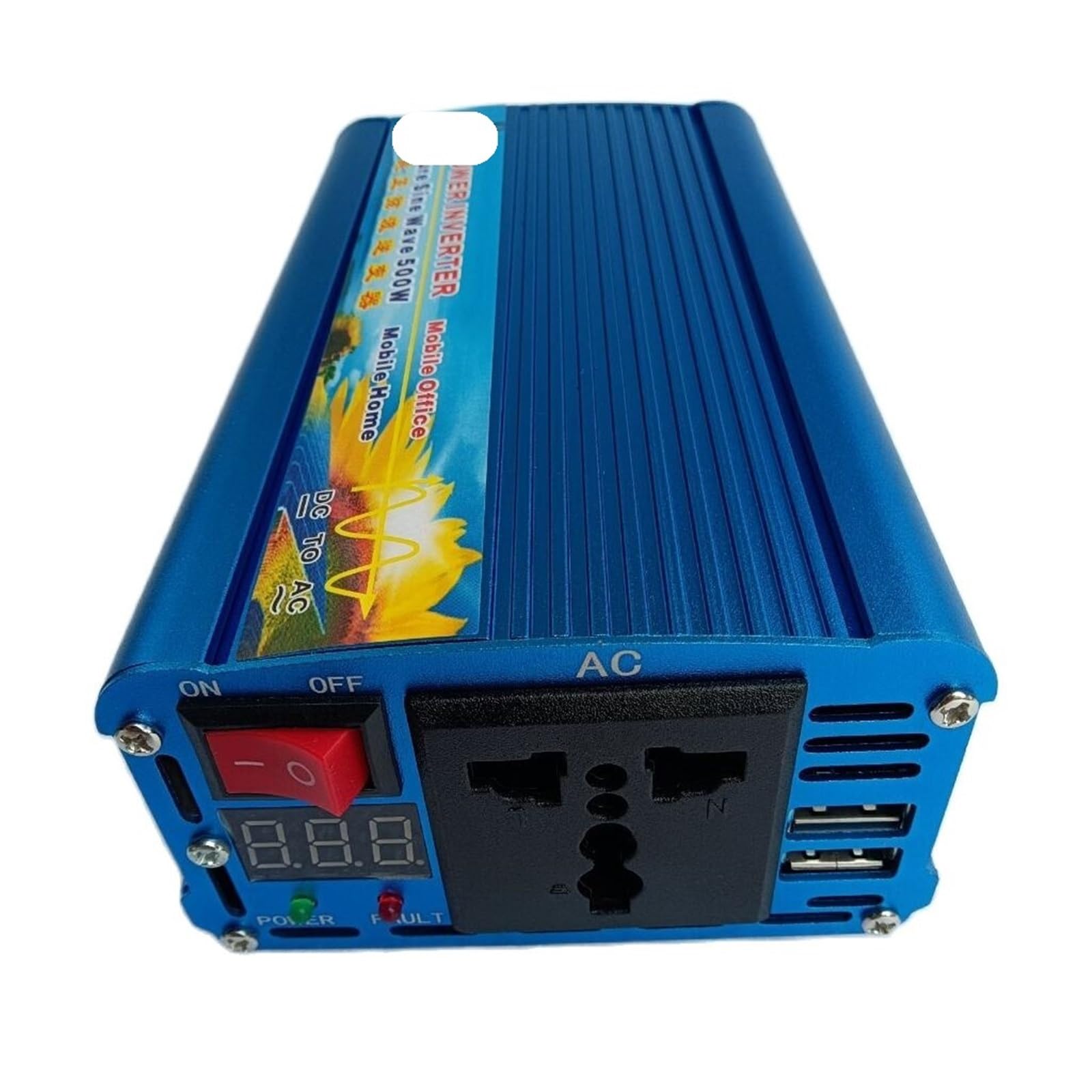 Inversor de Onda sinusoidal Pura de 500 W (Color : 60HZ, Size : 12V-220-240V)