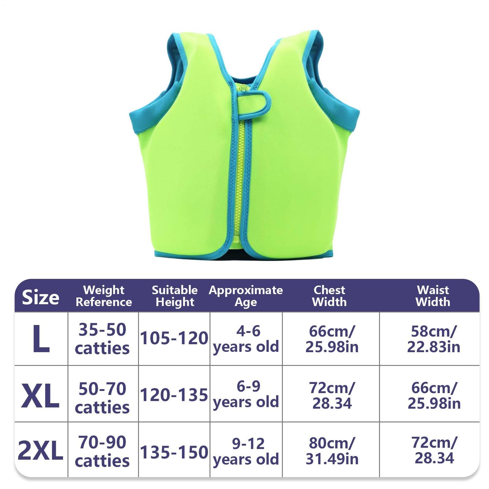 Schwimmweste für Kinder, Trainingshilfe mit leichtem verstellbarem Schutz, Kinder-Schwimmjacke für Wassersport, für Pool, Strand, Unterricht, Segeln, Wasserpark