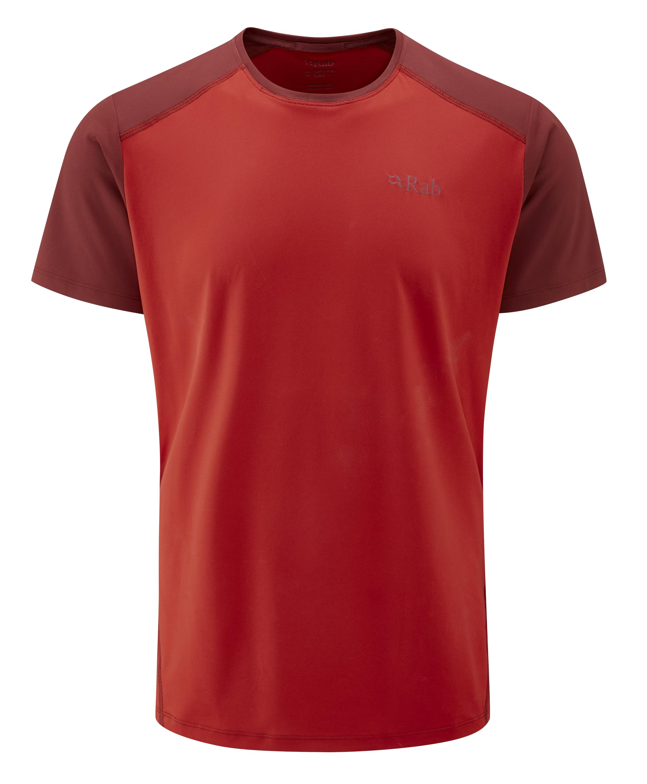 Rab Męska koszulka Force lekka koszulka do trekkingu, wspinaczki i biegania w terenie, Ascent Red/Oxblood Red, XL