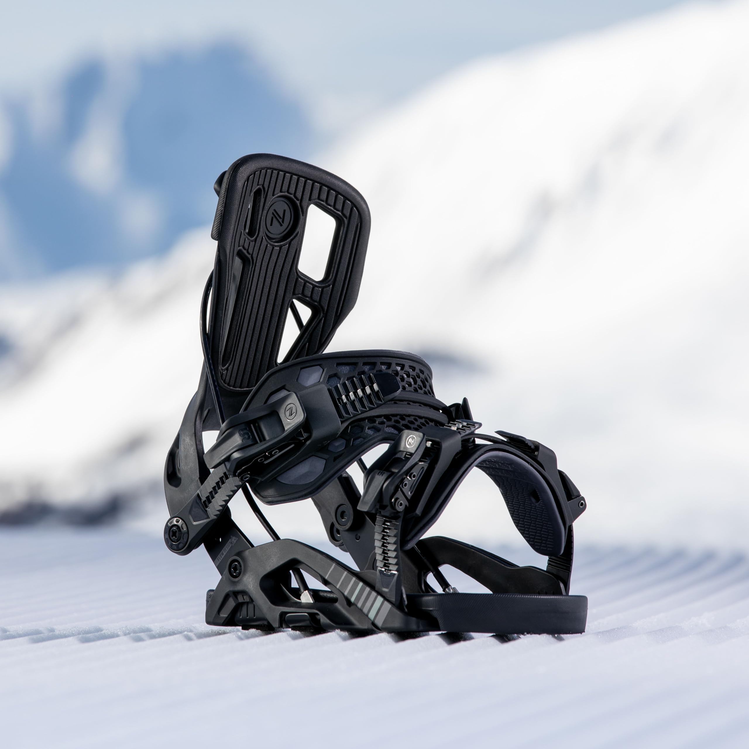 Fixations de Snowboard Nidecker Flow Fuse Speed-Entry Fusion PowerStrap et Plaque de Base en Nylon rempli de Verre
