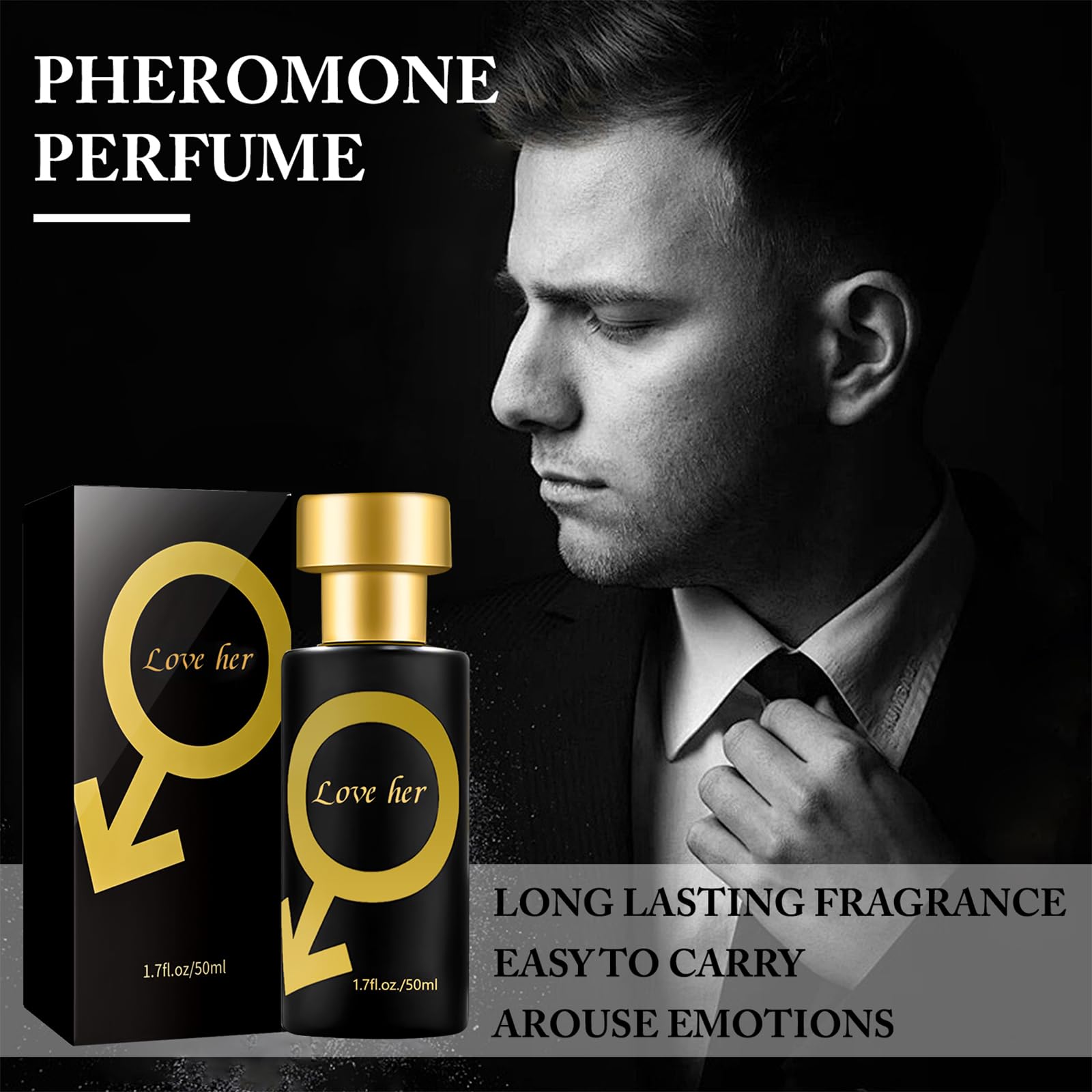 Pheromone - Profumo da uomo, 50 ml, profumo da uomo, profumo di feromone, profumo con feromoni