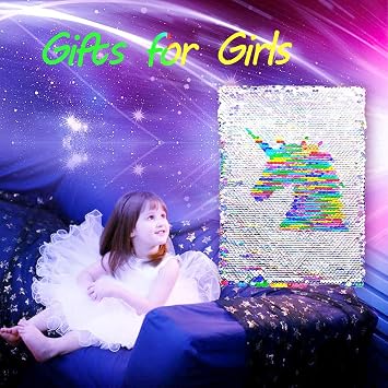 Unicorn Sequin Journal with Ballpoint Pen Reversible Sequin Journal Flip Sequin Notebook for Kids Girls Diary Unicorn Journal Gifts (Multicolor with lock)