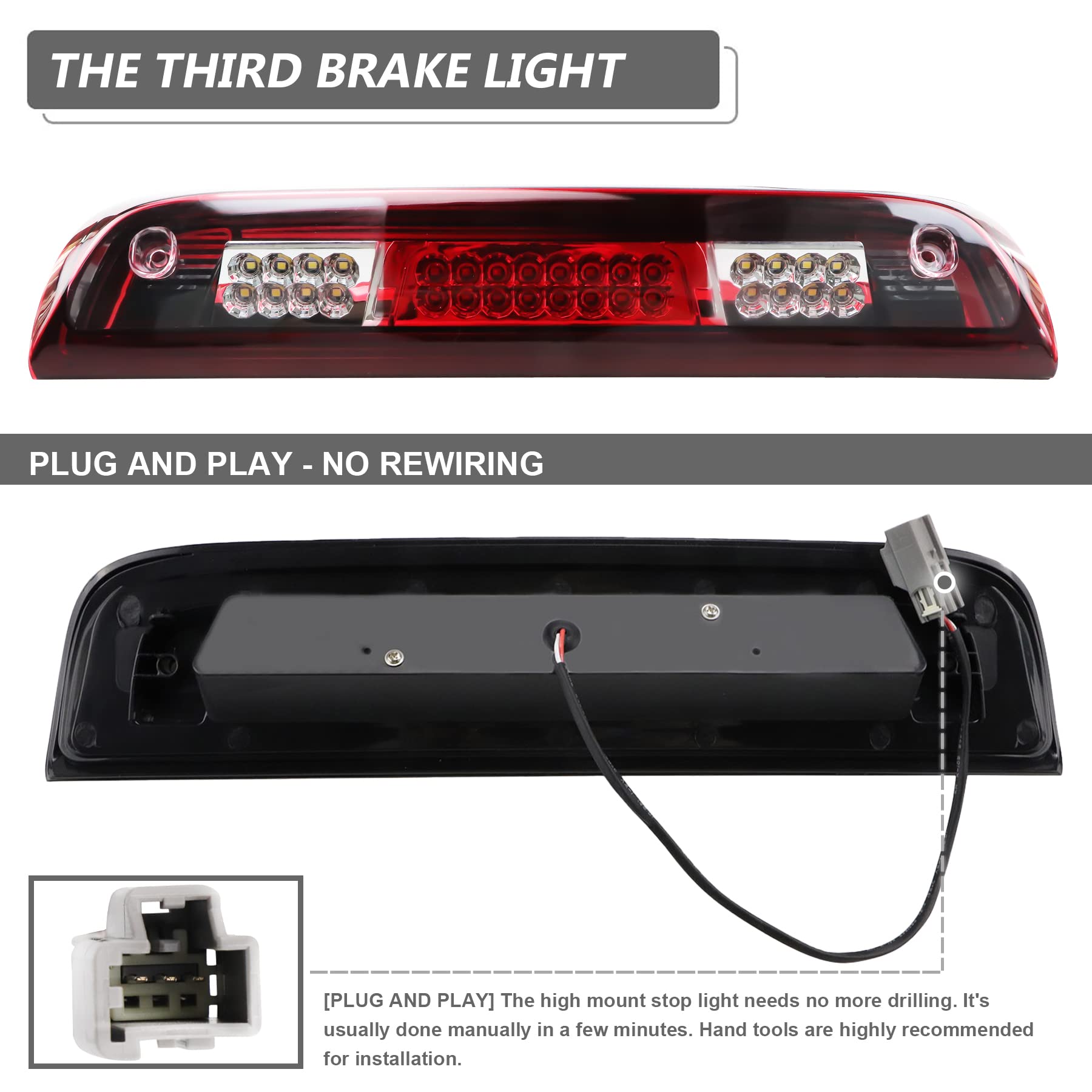 Lamp Rear Load Space Snapklik.com : Gubebaili LED Third 3rd Brake Light Rear Cargo Lamp High ...