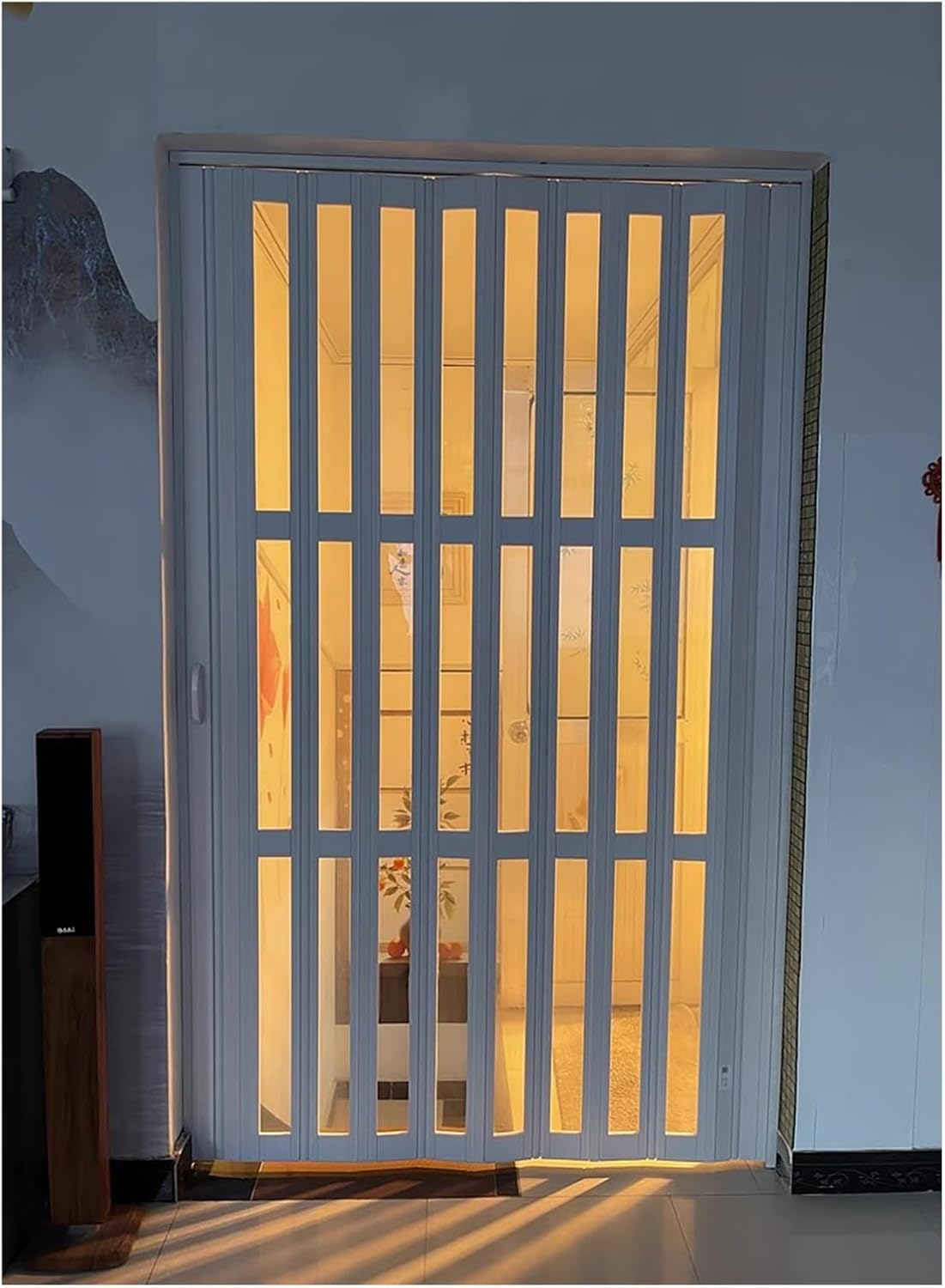 Extra Wide Folding Accordion Doors for Interior, Sliding Room Divider & Bathroom Shower, 90x210cm (35.4x82.7in), Versatile Multifold Doors for Doorway & Space Saving Solutions