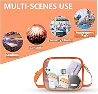 Vista 40 de KETIEE Bolso cruzado transparente, aprobado para estadios, para conciertos, eventos deportivos, festivales