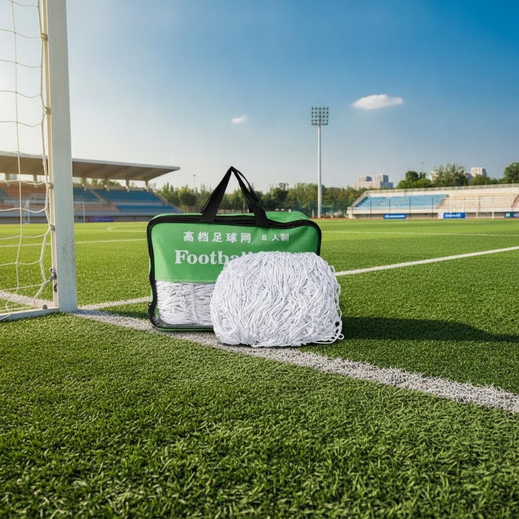 Rete da nylon per porte da calcio 5 giocatori, Rete di ricambio sostitutiva per allenamento e partite sportive