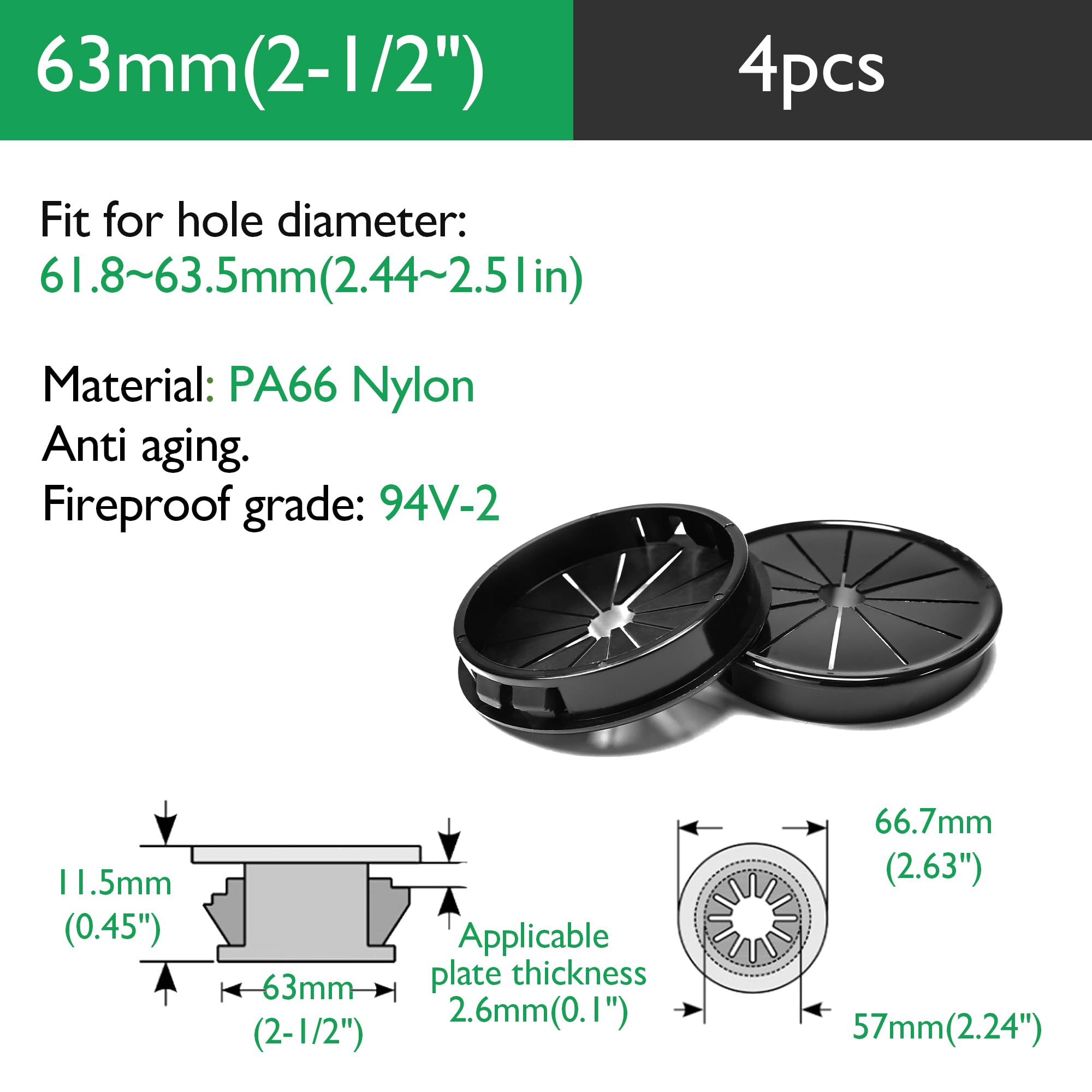 EASYEAH Cable Grommets - Petal Shaped Covers -3