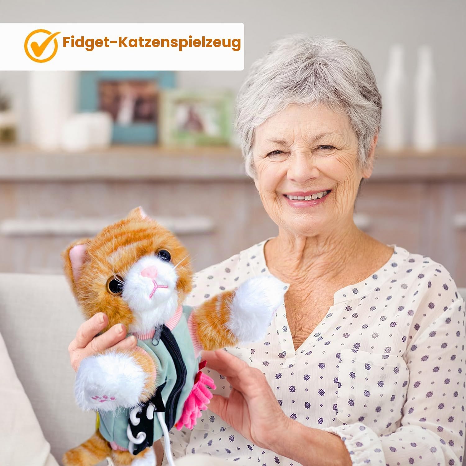 Fidget Blanket, Nesteldecke für Demenzkranke, Senioren & Demenz Beschäftigung Hände, Zappelsensordecke für Demenz, Geschenk und Aktivitäten für Senioren mit Alzheimer oder Demenz