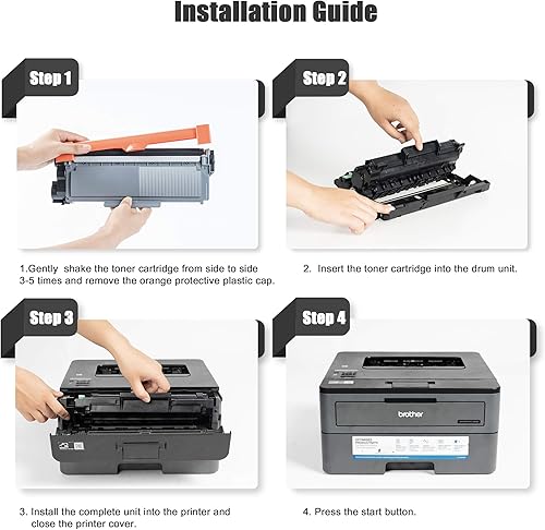Miniatura 6 de DIGITONER Cartucho de tóner compatible con chip para Brother TN760 TN730 TN-760 TN-730, negro (paquete de 2)