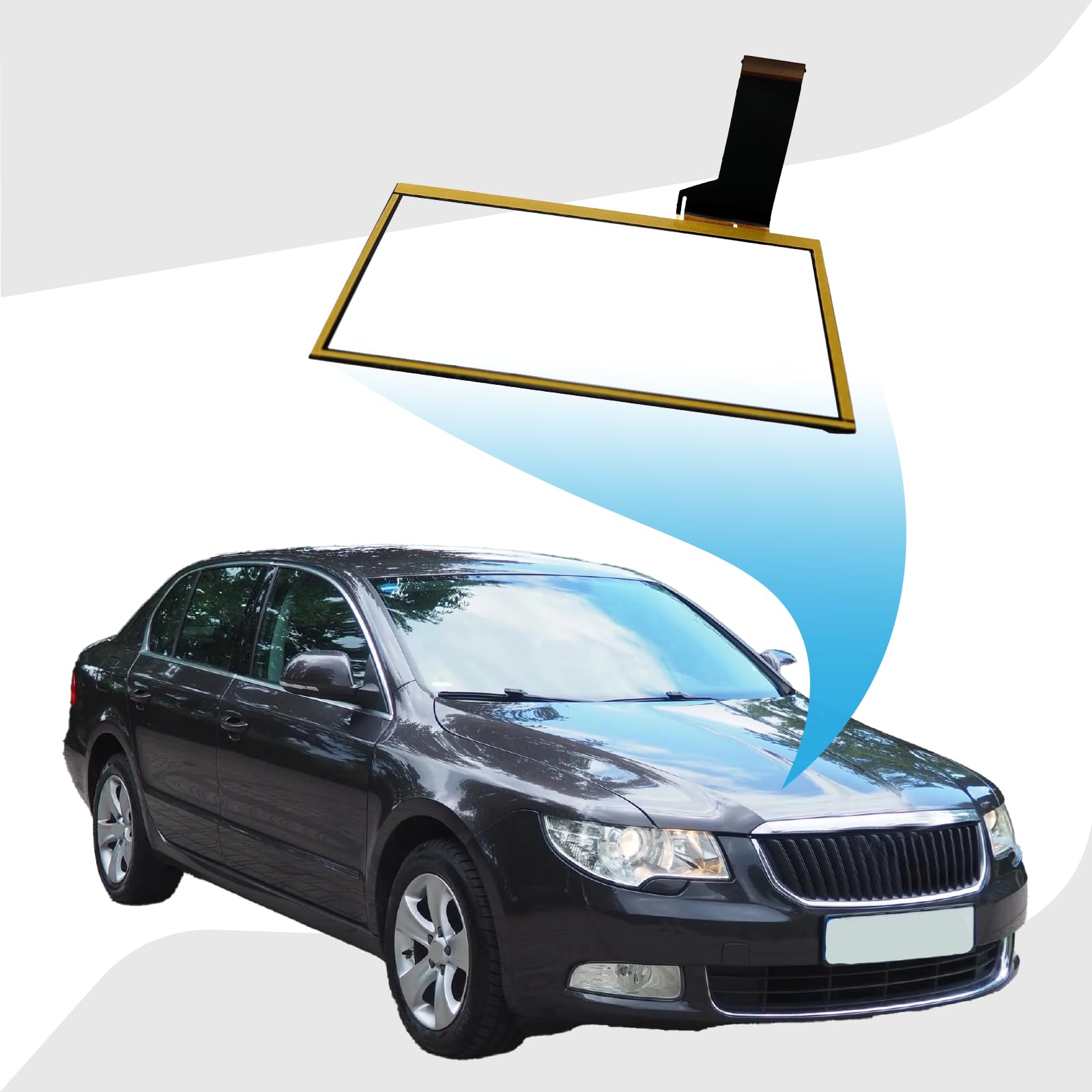 Écran tactile LCD pour VW Passat B6 CC Golf 7 Tiguan Transporter T6 Caddy 2 Fabia Superb Yeti Alhambra WVGA0633F00045 5L0035680