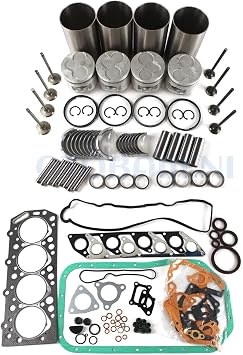 4D56 4D56T Engine Overhaul Rebuild Kit with Valve Kit Piston Number MD103318 for Mitsubishi 4D56 4D56T Engine Pajero Montero Pickup and Auto Engine Rebuilt Aftermarket Parts