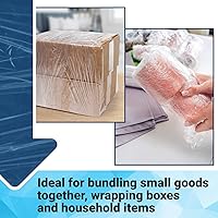 Vista 3 de IDL Packaging Mini rollo de envoltura elástica de 3 pulgadas x 1000 pies de calibre 80 (paquete de 10 rollos de reabastecimiento), película