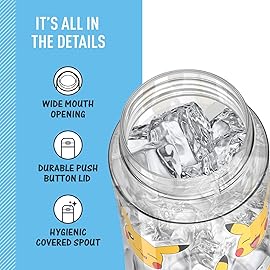 THERMOS FUNTAINER 16 Ounce Plastic Hydration Bottle with Spout, Pokemon