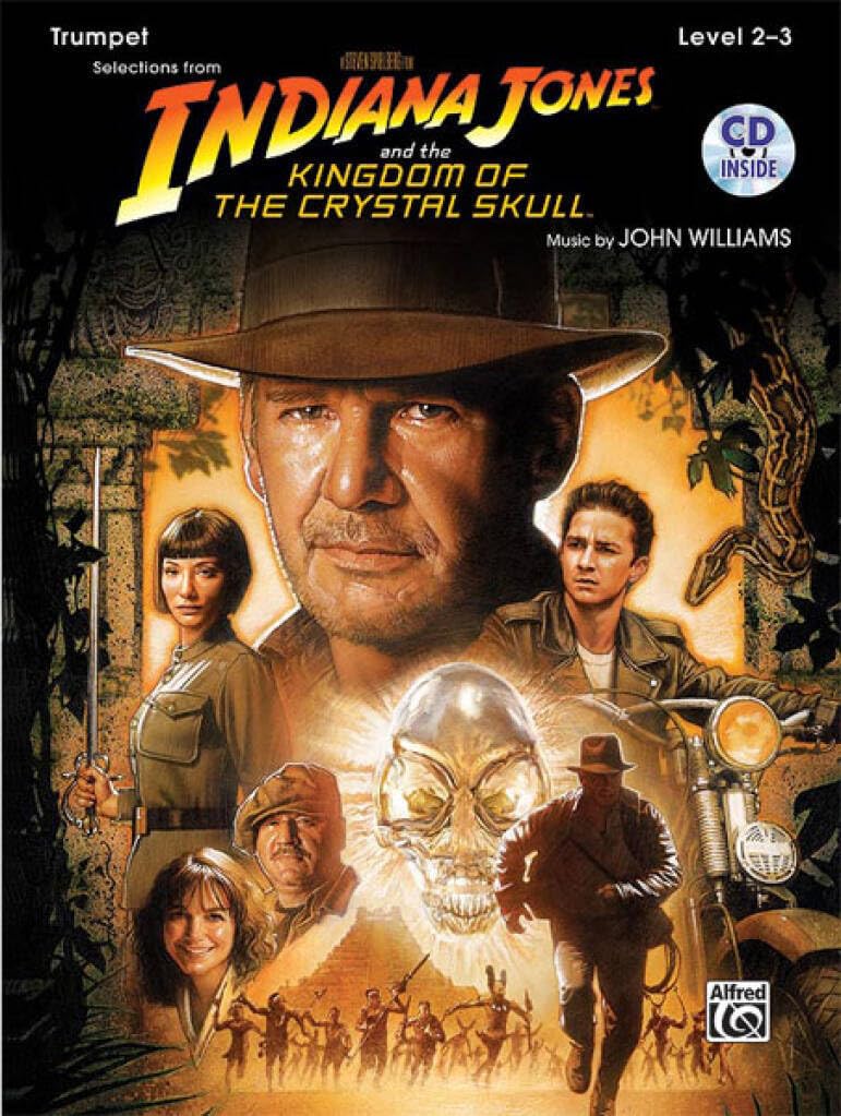 Livre de partitions trompette Indiana Jones et le Royaume du Crâne de Cristal