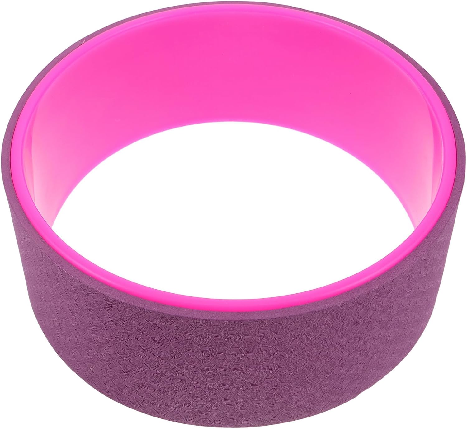 Purple Yoga Wheel for Stretching and Core Training 32cm | Plastic Build, Back Stretching and Posture Correction Support, Secure Support for Beginner and Advanced Use