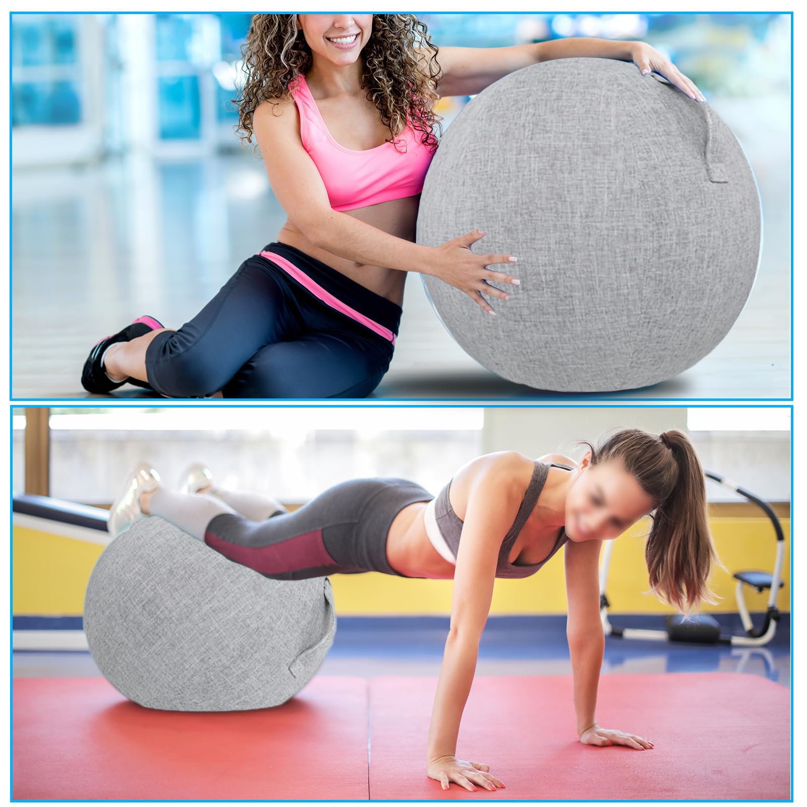 zalati Yoga-Ball-Abdeckung, 54,9 cm, Gymnastikball-Schutz, Balanceball-Schutz, Sitzball, Stuhl-Hülle für Yoga, saubere Pflege