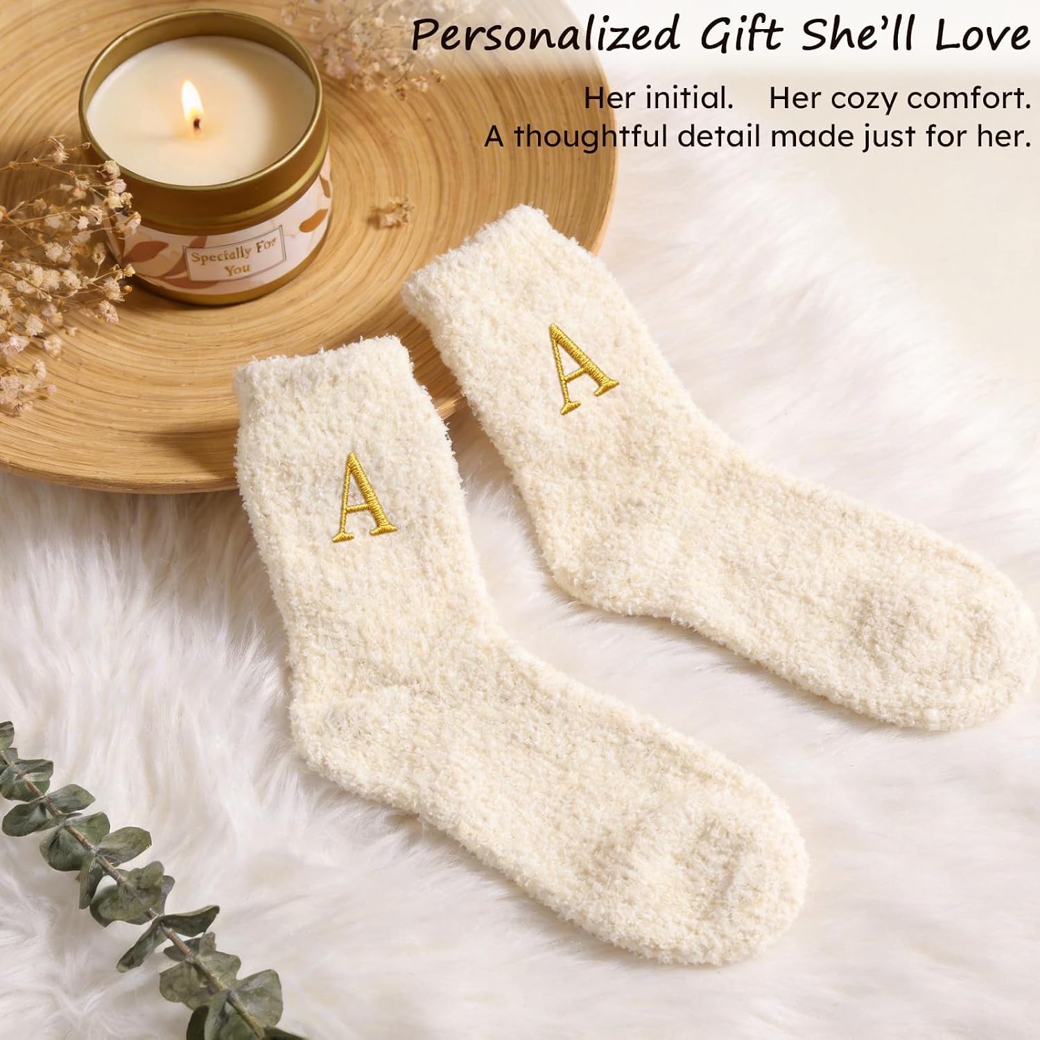 F Personalized Gifts for Women, Unique Ideas Birthday Gift for Her - Initial Cute Hair Clips + Glass Cups w/Lids Straws, Makeup Bag Monogrammed Gift for Women, Christmas & Bridesmaid Gifts