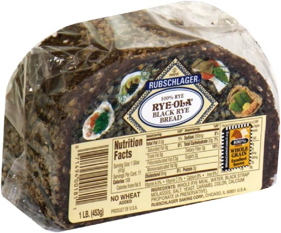 Rubschlager Bread, Rye, 16-ounces (Pack of6)