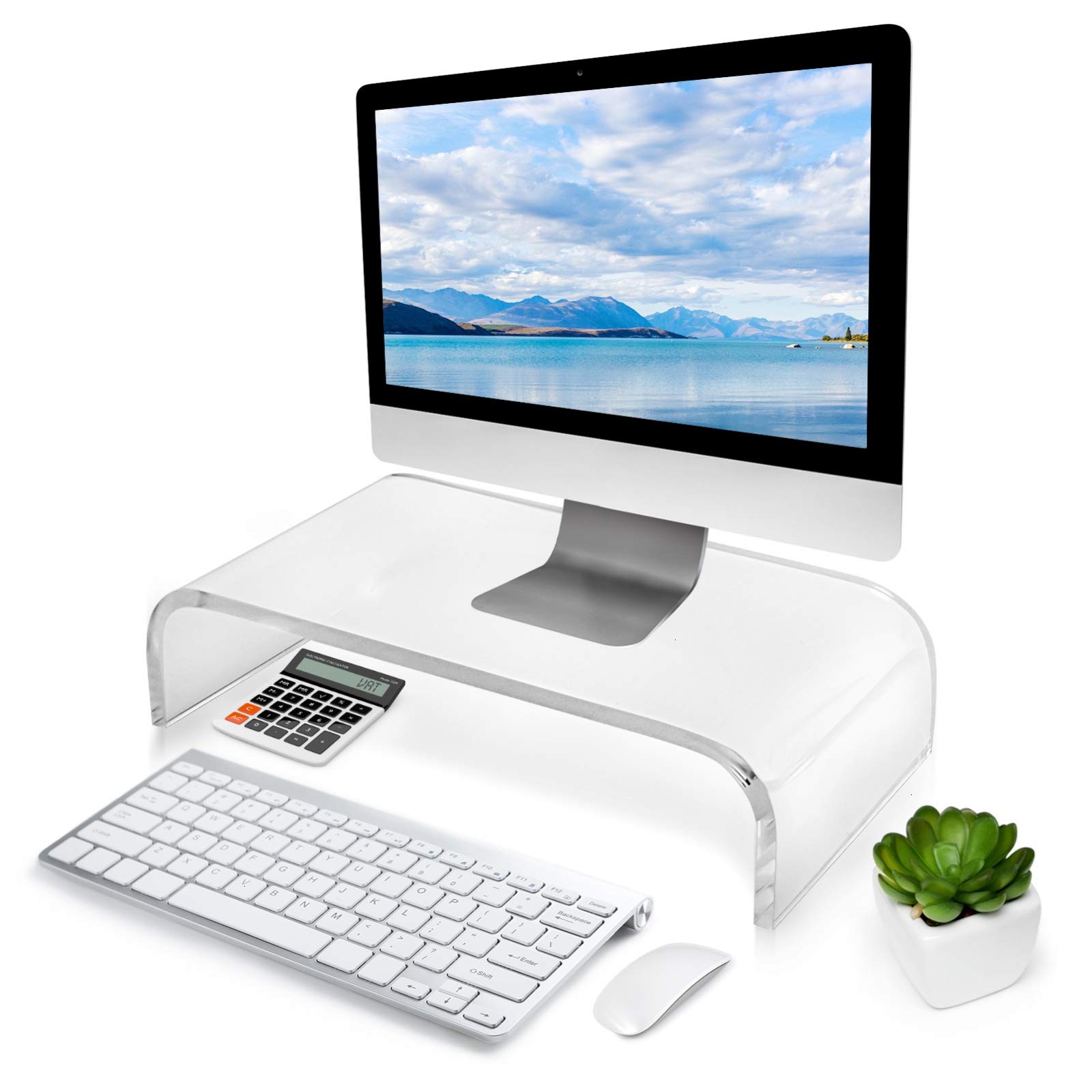 Buy COYMOS Acrylic Monitor Stand Riser, Computer Monitor Stand Riser