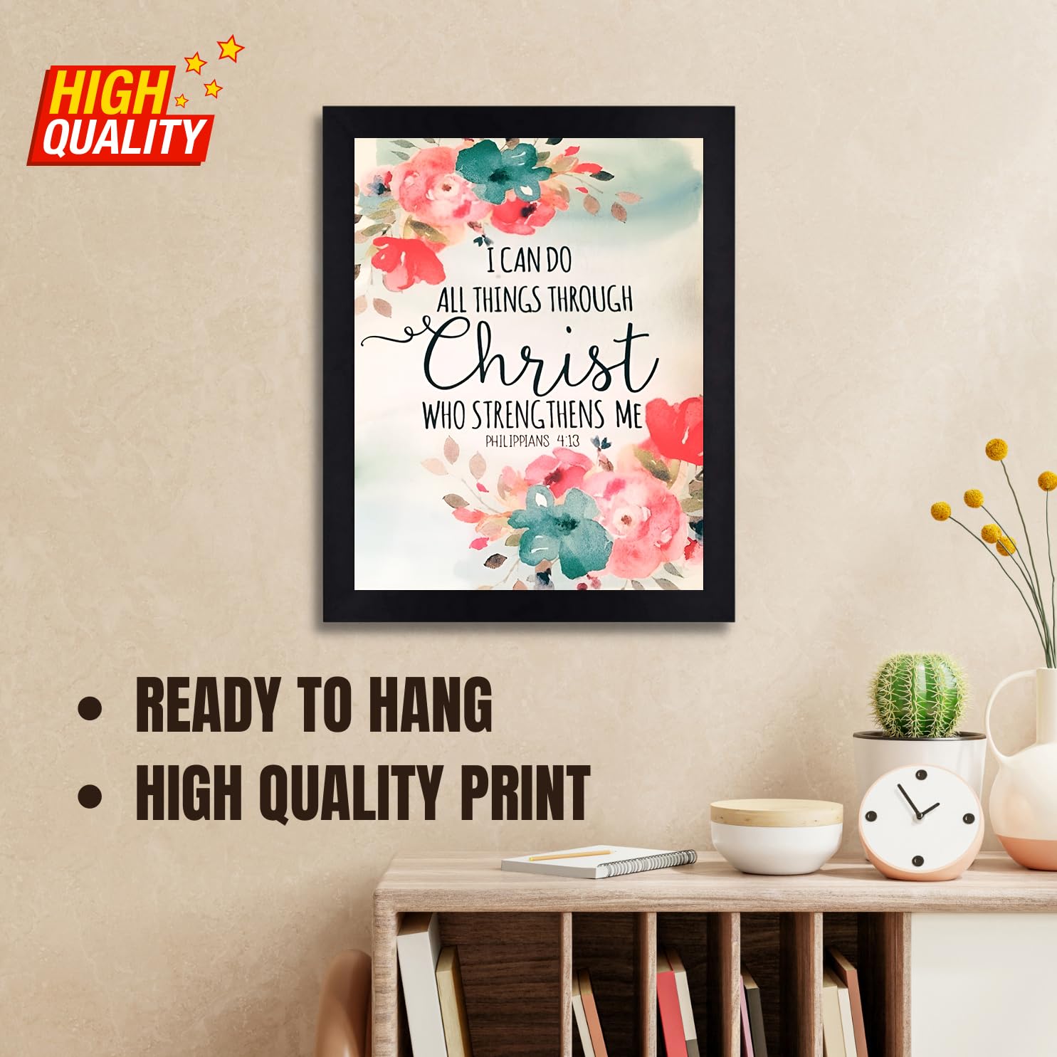 Bible Verse Wall Quote - Philippians 4:13 -3 Bible Verse Wall Quote - Philippians 4:13 -3