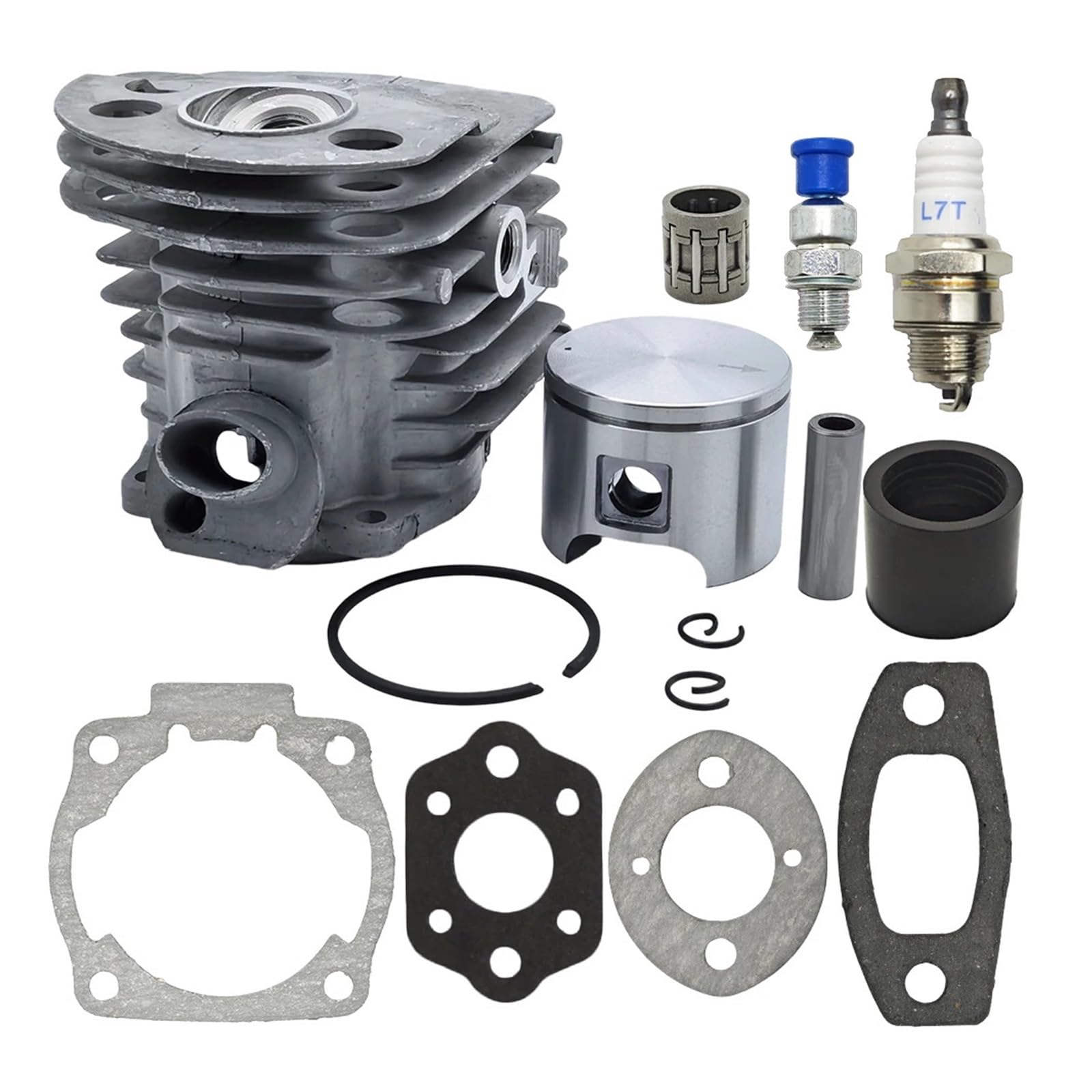 CVAADV 46mm Cylinder Piston Kit Compatible with 55 51 with Decompression Valve Intake Boot Gasket Needle Bearing Spark Plug Set Chainsaw