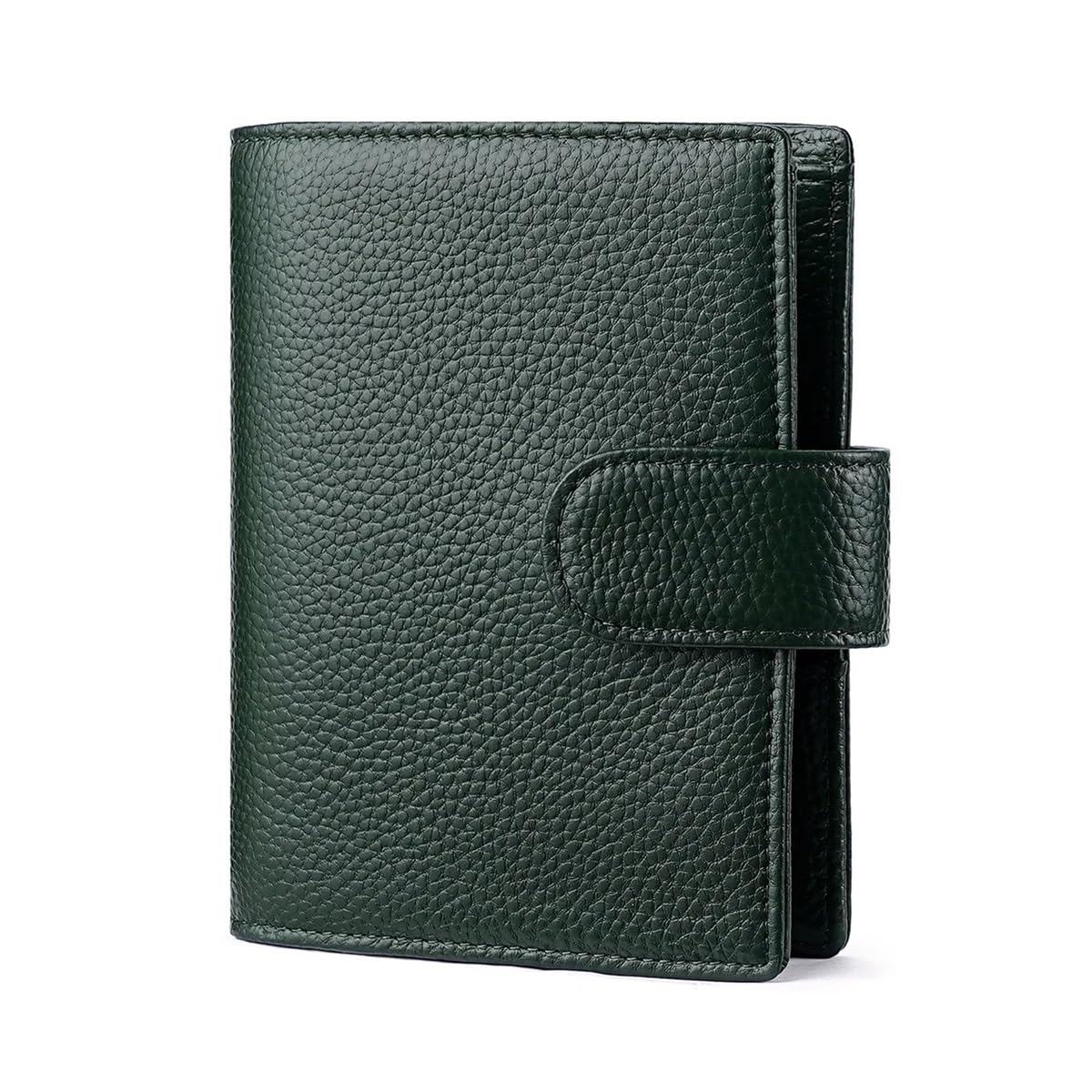 Porta passaporto in pelle, formato A7, fogli sfusi, 090 Verde Scuro, taglia unica, Classico
