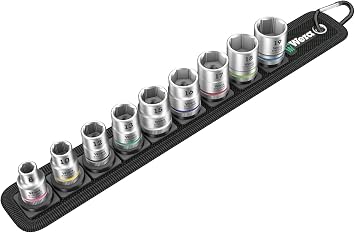 Wera Click Torque B 2 Adjustable Torque Wrench, 3/8 Square Drive, 20-100 Nm, 05075611001 & Belt B 4 Zyklop Socket Set, 3/8 Drive, 9pc, 05003973001
