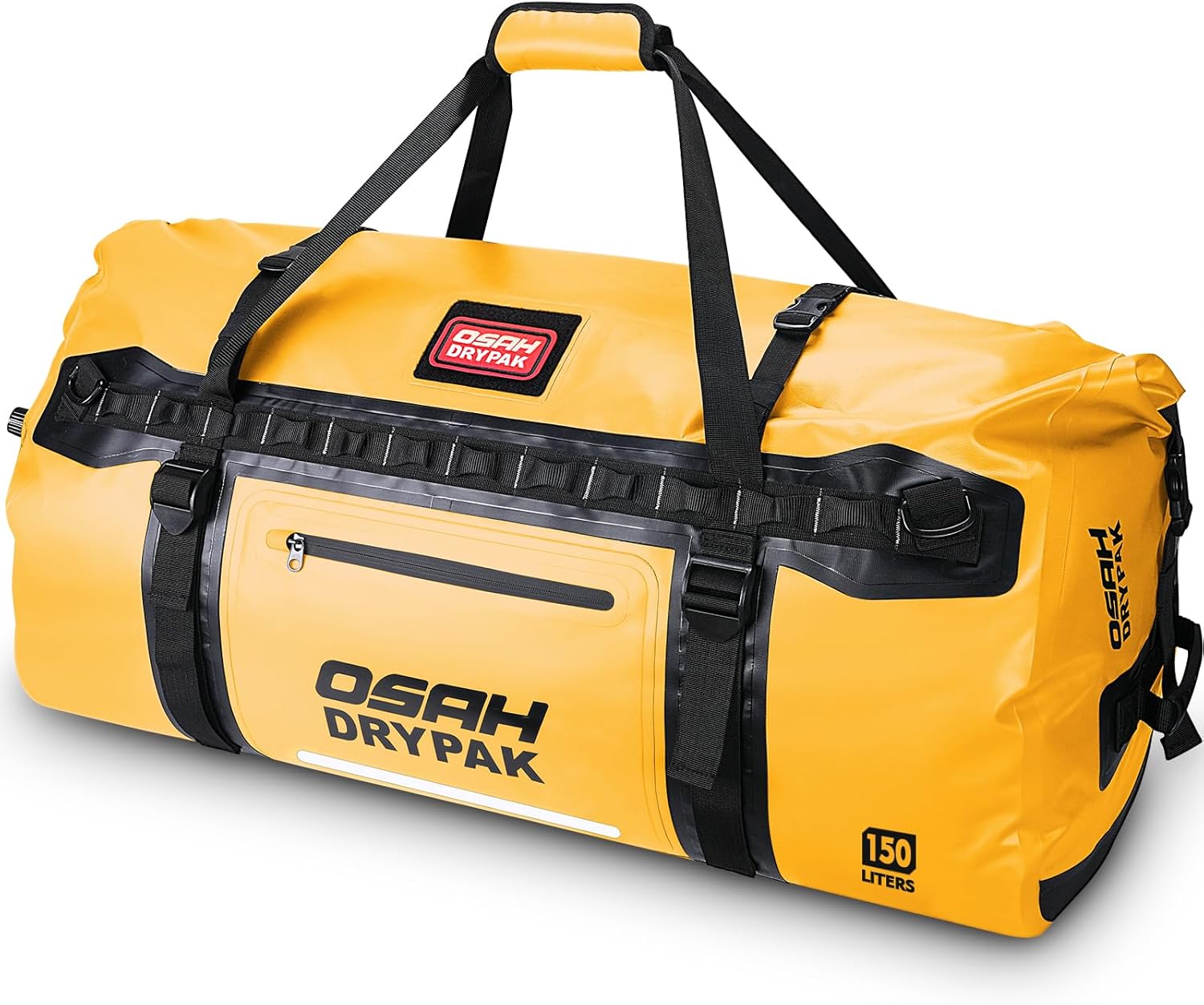 OSAH DRYPAK Waterproof Duffel bag Roll-Top Travel Duffel Bag Heavy Duty Waterproof Bag with Straps & Handles 90L/120L/150L for Camping, Boating, Traveling, Motorcycling, Hunting