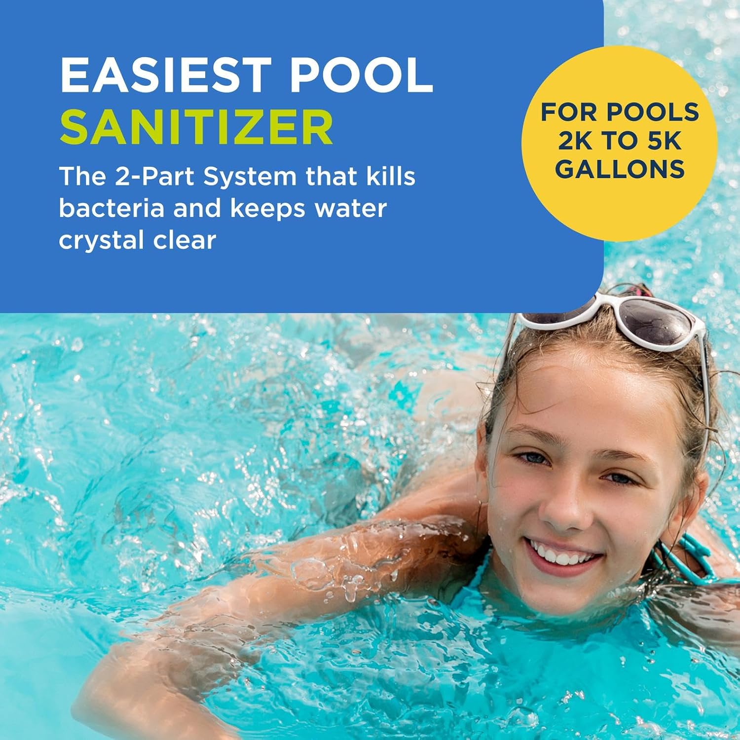 Flippin’ FROG Floating Sanitizer System for Pools 2,000 to 5,000 Gallons - Prefilled Floater with Sanitizing Minerals and Chlorine for Easy Pool Treatment & Maintenance - 1 Pack