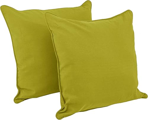 Blazing Needles Almohadas de piso de sarga con cable (juego de 2), 25", lima Mojito
