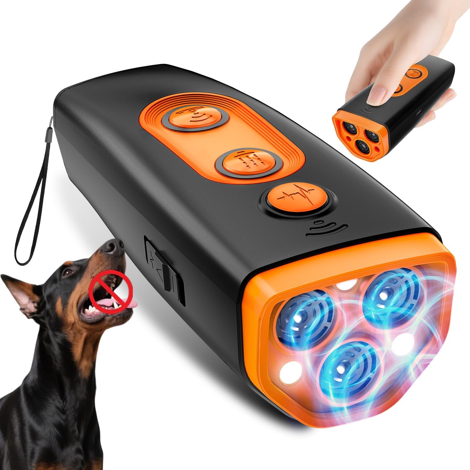 MIETUBL Dog Barking Deterrent Devices, 2025 Upgraded 3X Sonic Ultrasonic Bark Stopper,Rechargeable Dog Barking Silencer, Safe & Effective Portable Anti Barking Device for Dogs Indoor Outdoor Use