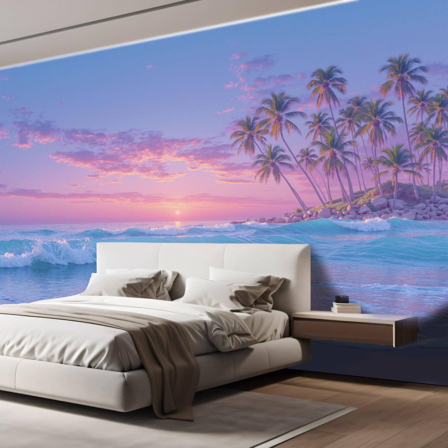 Carta Da Parati Murale Tramonto Sulla Spiaggia, 350x256cm