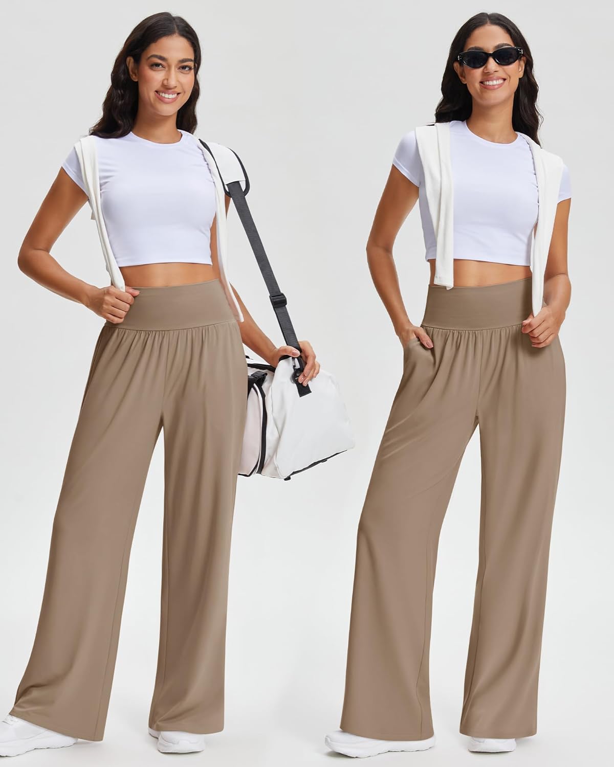 Stelle Wide Leg Yoga Pants for Women High Waisted Super Comfy Buttery Soft Lounge Pants with Pockets 26/28/30 Inseam - Image 3