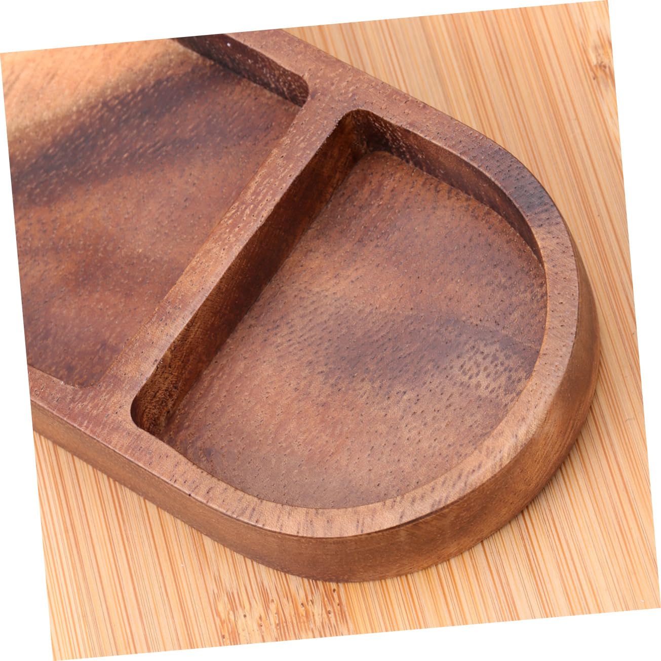 CIYODO Wooden Dipping Plates Wooden Condiment Plate for Home Retro Dipping Plate Dipping Sauce Bowls