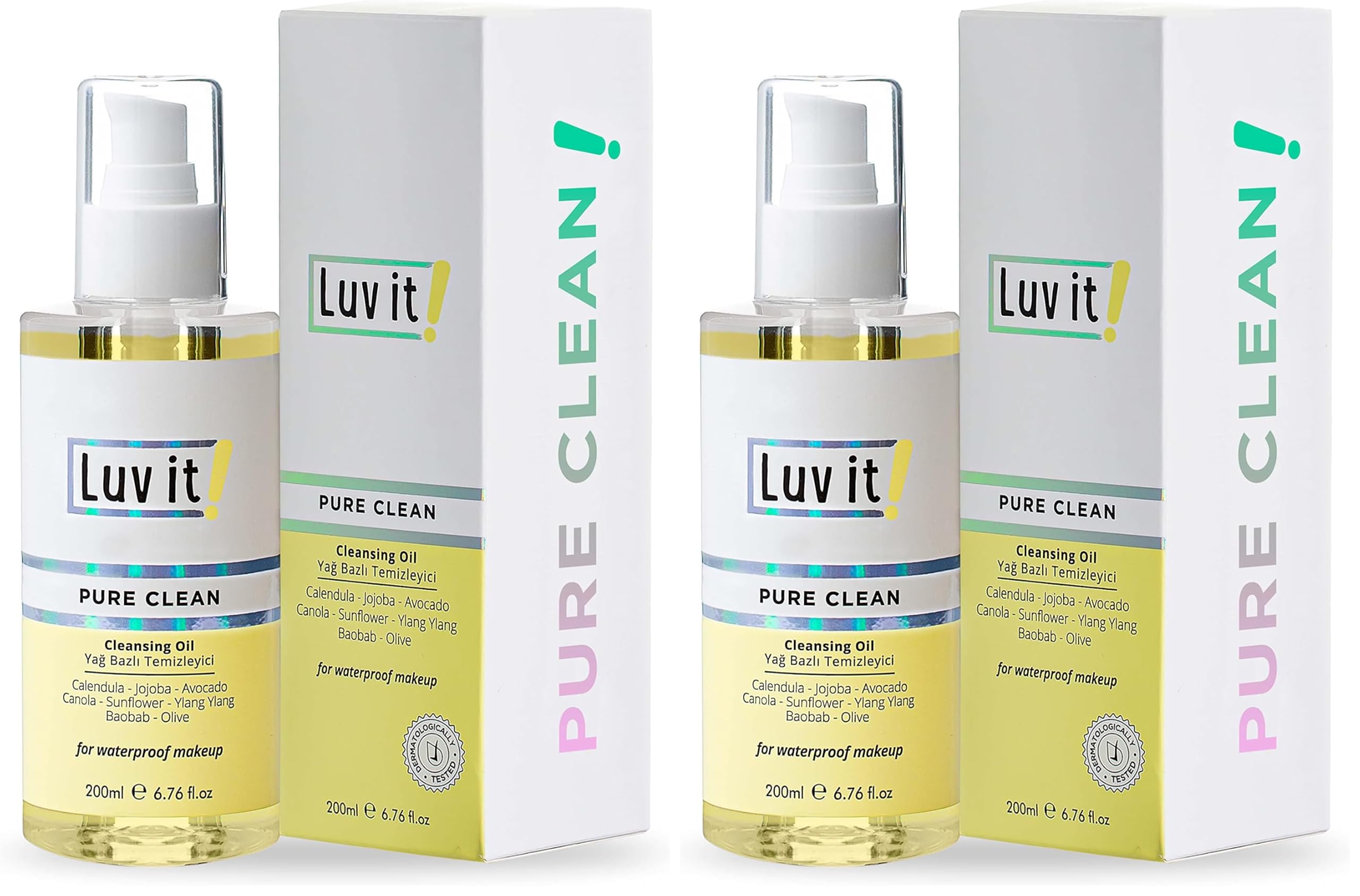 Luv it! Bitkisel Içerikli Yağ Bazlı Makyaj Temizleyici 200 Ml (2 paketi)